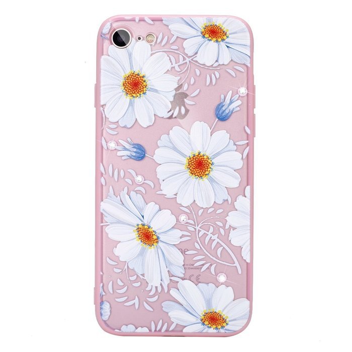 iPhone 7 Case, PHEZEN Colorful Flower Butterfly Plum Blossom Crystal Diamond Bling Hybrid Hard PC + Clear Soft... N24