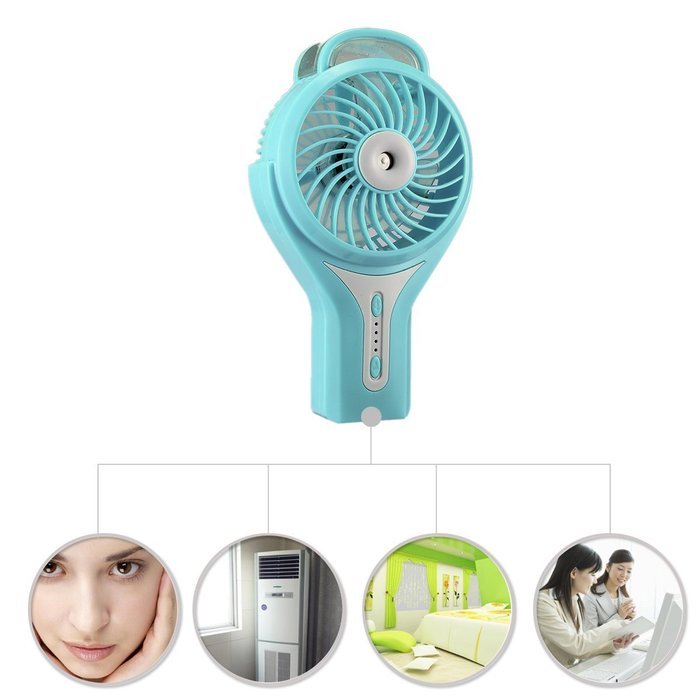 Dealpeak USB Rechargeable Handheld Mini Fan with Cooling Mist as Personal Cooling Humidifier for Home Office and... N42