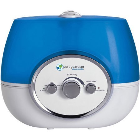 PureGuardian H1510 100-Hour Ultrasonic Warm and Cool Mist Humidifier H1510, White/Blue N3