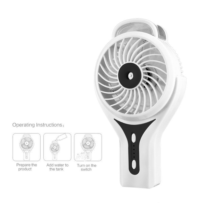 Dealpeak USB Rechargeable Handheld Mini Fan with Cooling Mist as Personal Cooling Humidifier for Home Office and... N45