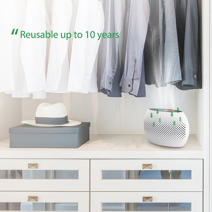 Homasy Mini Dehumidifier Portable Dehumidifiers, Renewable and Rechargeable Moisture Absorber Dryer, Great for... N6