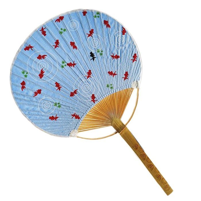 Japanese Style Wood Handle Hand Fan Hand Held Fan, No.7