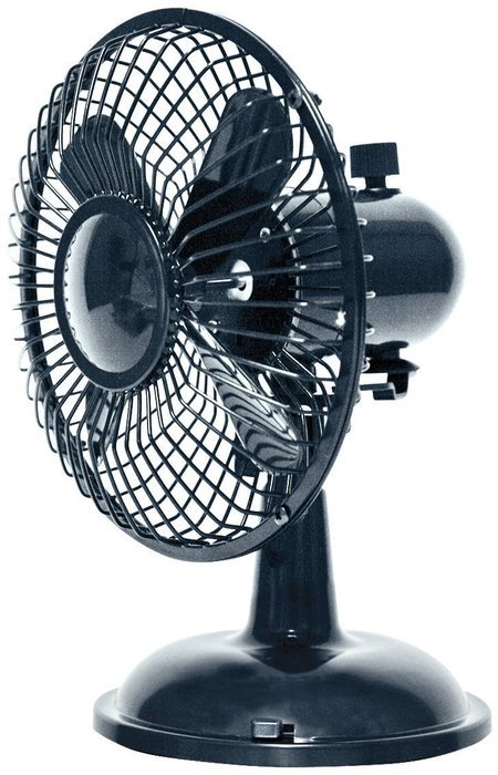 Oscillating Desk Fan Dual Powered USB or Battery Black 2 Speed Quiet Operation N2