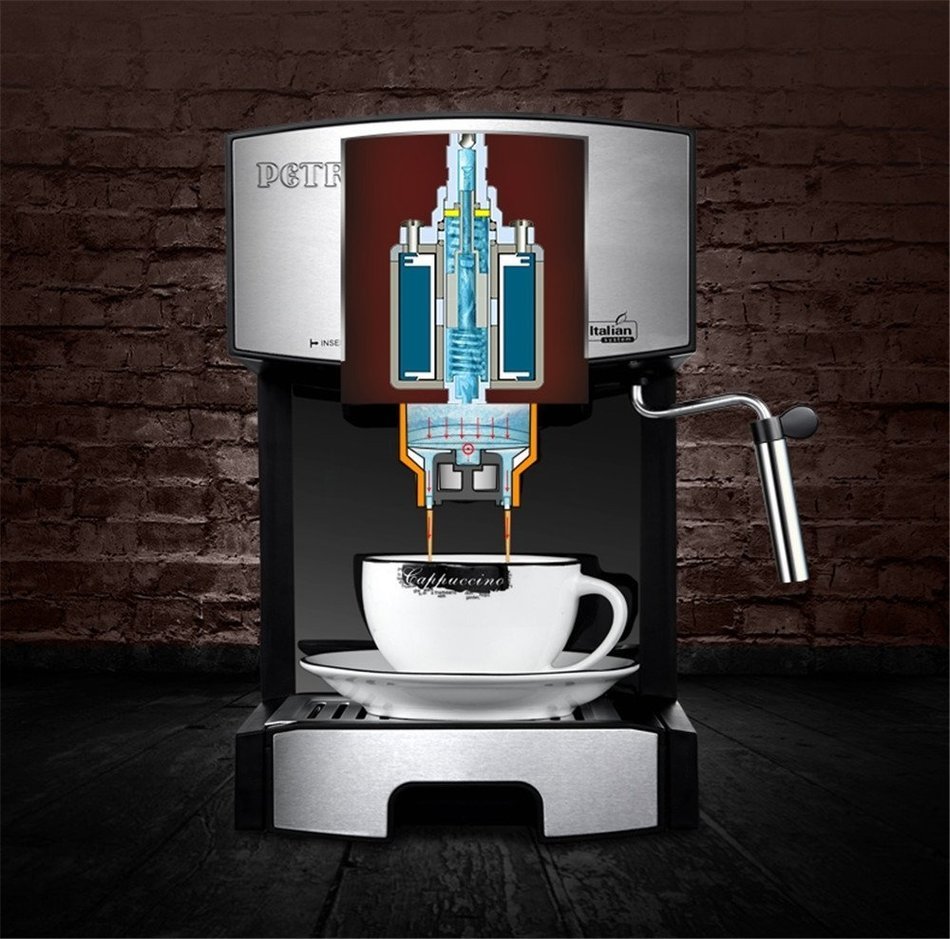 Royal- Semi-automatic Italian coffee machine home Steam type coffee pot