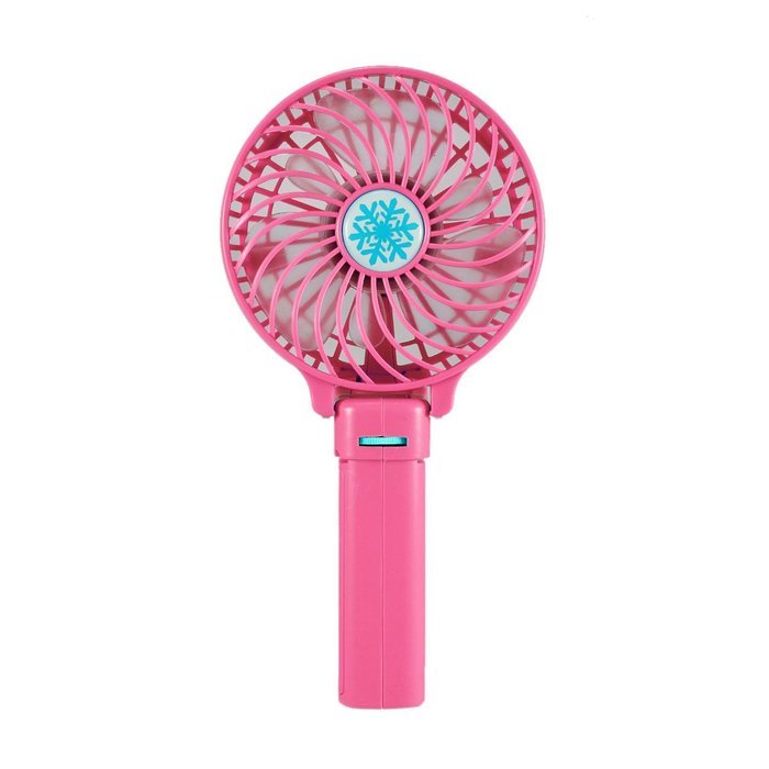 Dealpeak Mini Rechargeable Foldable USB Handheld Fan Fast Cooling Fan Cooler (pink) N6