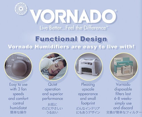Vornado HU1-0013-11 Standard 4-Gallon Vortex Humidifier N6