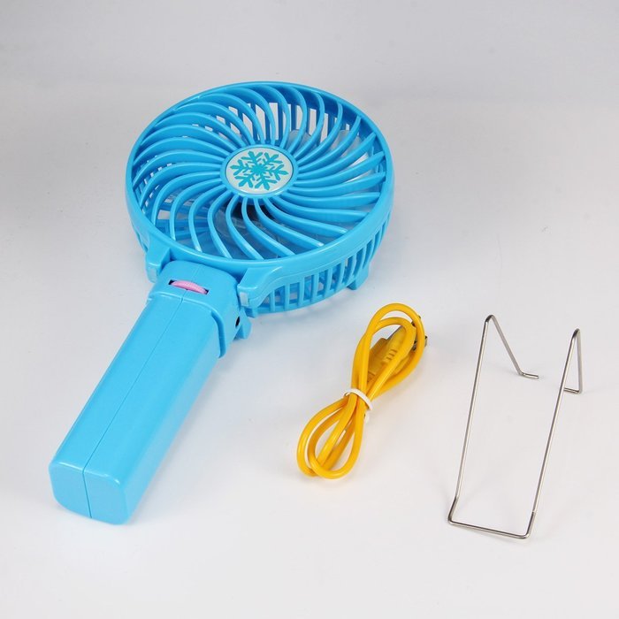 Dealpeak Mini Rechargeable Foldable USB Handheld Fan Fast Cooling Fan Cooler (pink) N13