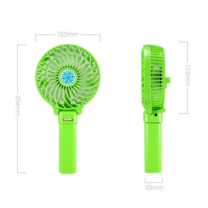 Dealpeak Mini Rechargeable Foldable USB Handheld Fan Fast Cooling Fan Cooler (pink) N14