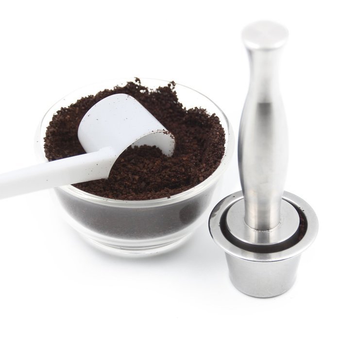 RECAPS Stainless Steel Coffee Tamper Filling Tool for Nespresso Machine Refillable Capsule Pressing Coffee Grind... N2