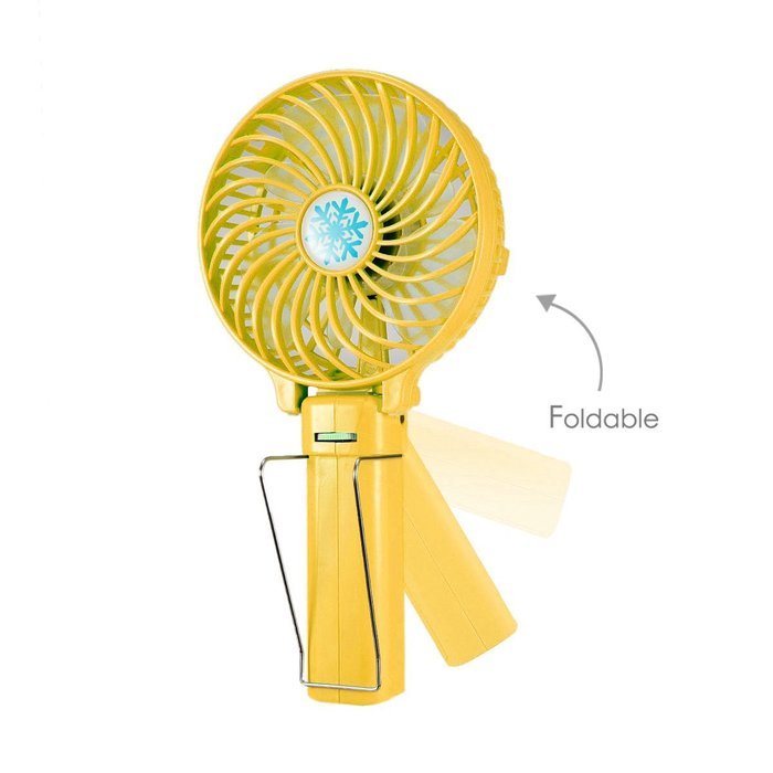 Dealpeak Mini Rechargeable Foldable USB Handheld Fan Fast Cooling Fan Cooler (pink) N16