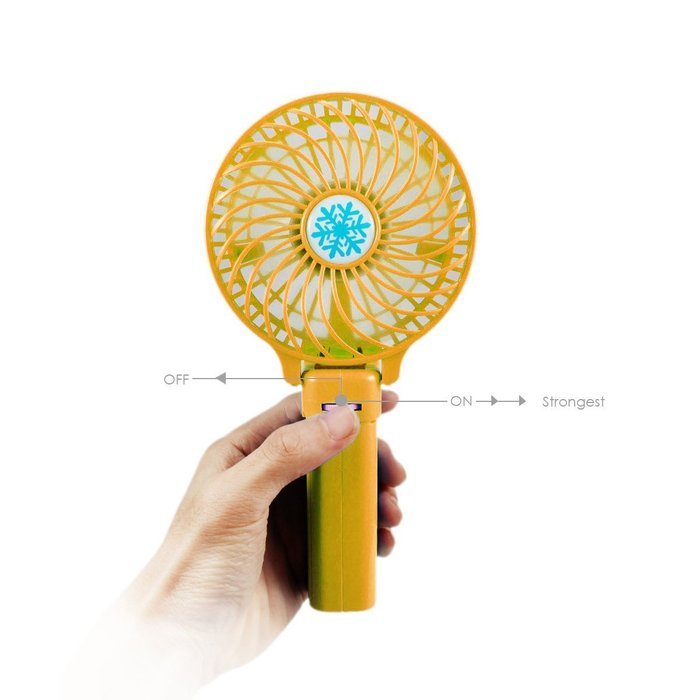Dealpeak Mini Rechargeable Foldable USB Handheld Fan Fast Cooling Fan Cooler (pink) N17