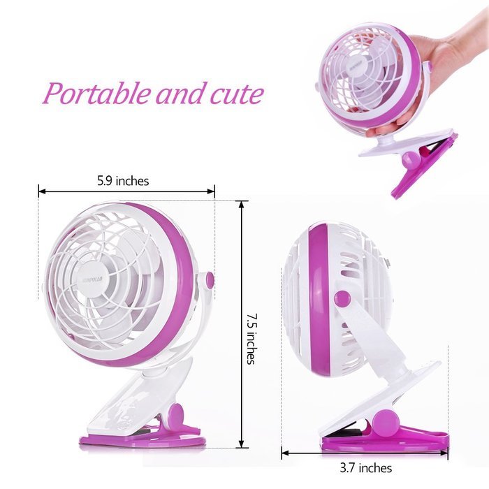Clip On Desk Fan USB Table Fans (USB OR Battery Powered, Quietness)(Blue) N34
