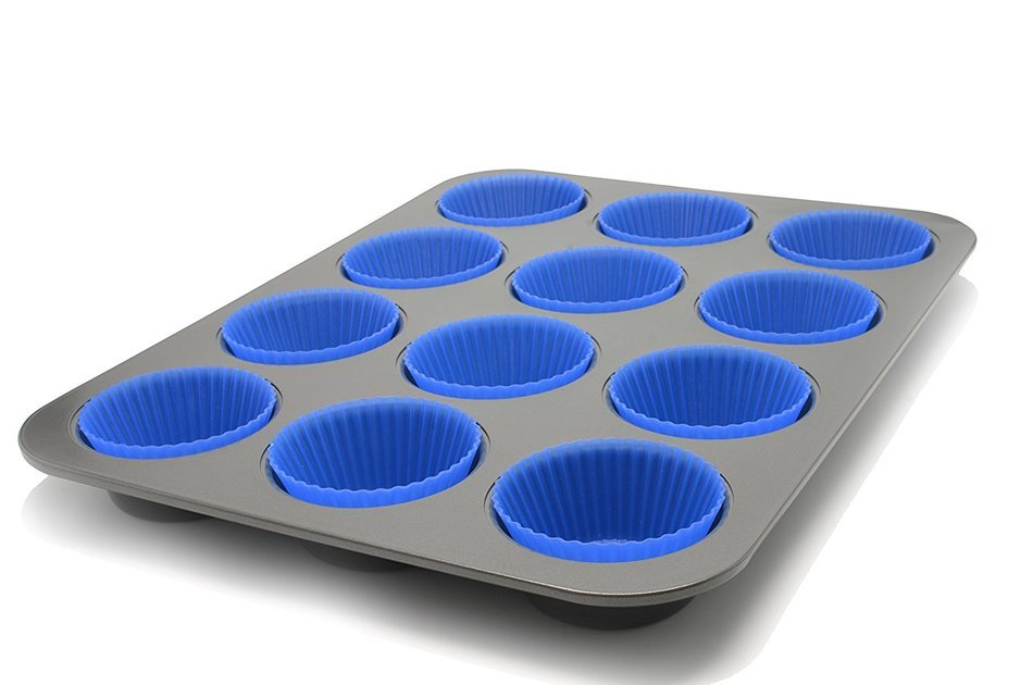  48 pack reusable silicone baking cups cupcake liners by happy
