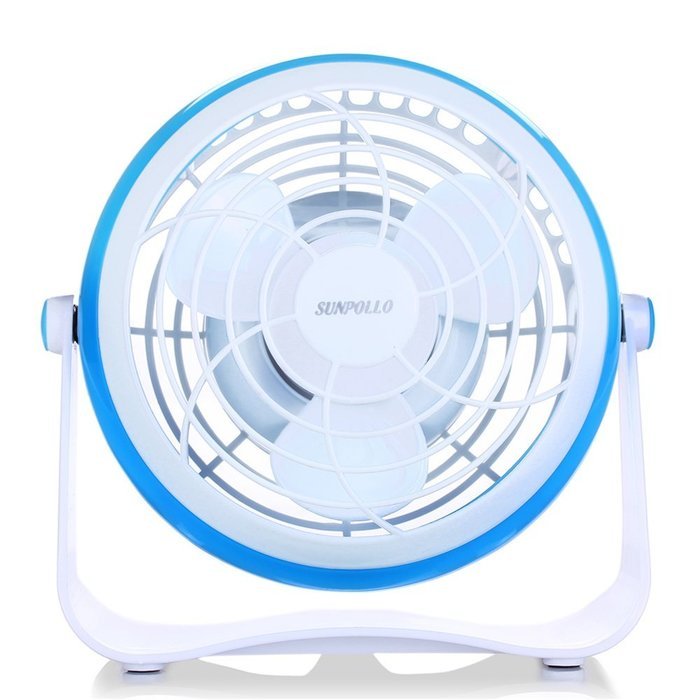 SUNPOLLO Desktop USB Fan, Mini Table Fan for Home and Office (USB Powered, Large Airflow, Personal Cooling, Quiet... N12