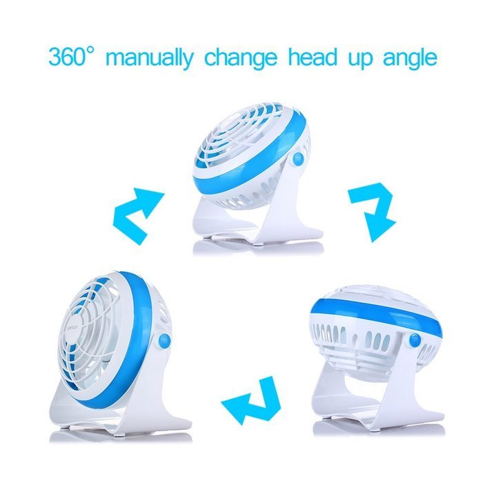 SUNPOLLO Desktop USB Fan, Mini Table Fan for Home and Office (USB Powered, Large Airflow, Personal Cooling, Quiet... N13
