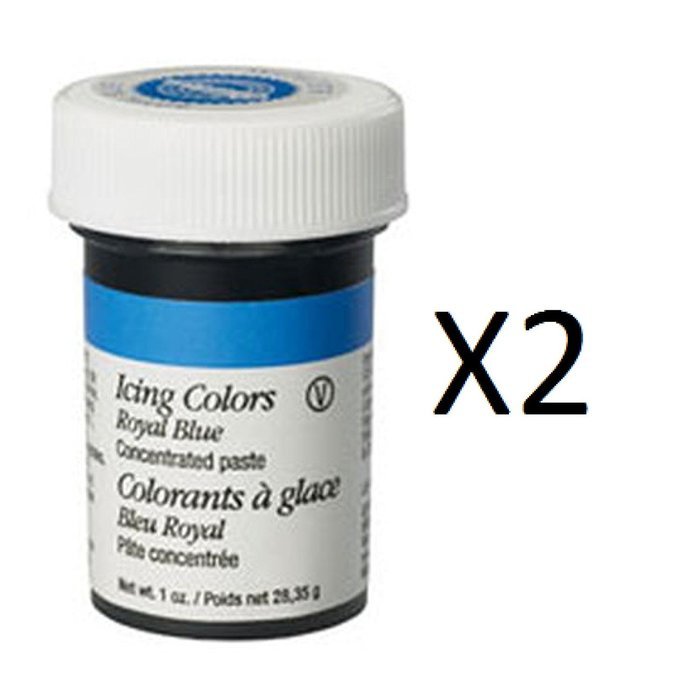 Wilton Royal Blue Food Coloring Concentrated Paste 1oz Icing/Cakes/Dough (2Pack)