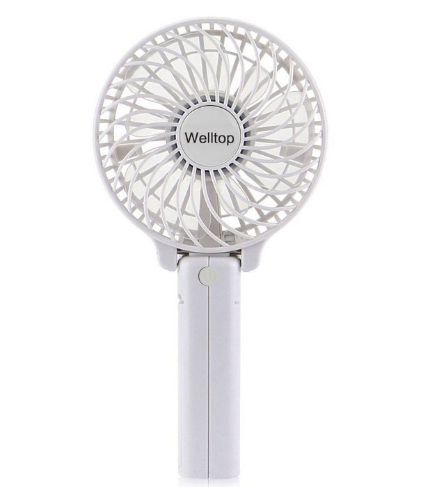 Welltop&reg; Rechargeable Fans Handheld Mini Fan Battery Operated Electric Personal Fans with Foldable Fans Hand Bar... N10