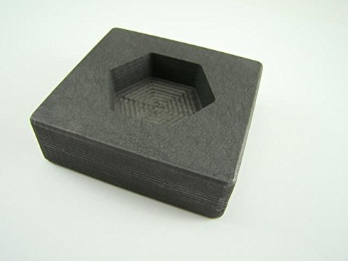 5 oz Hexagon Gold High Denisty Graphite Mold 3 oz Silver Bar Loaf-Copper