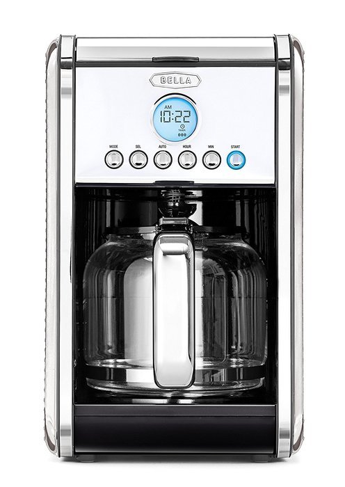 Sensio 14391 Linea Chrome, 12 Cup Coffee Maker, Black