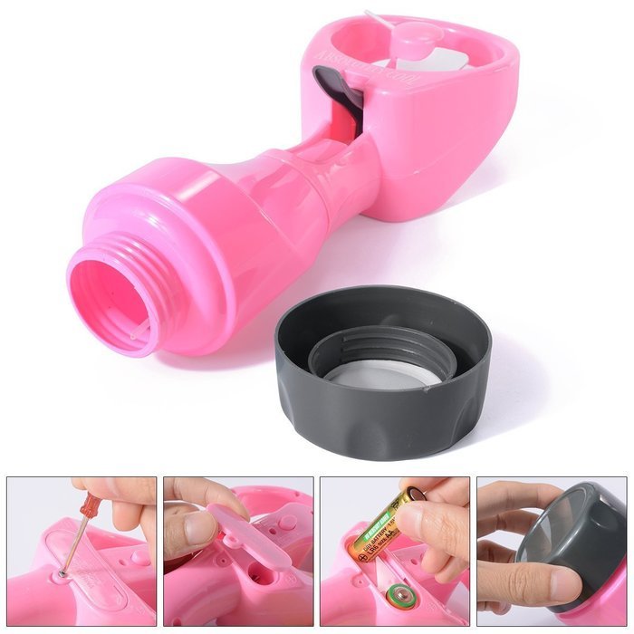 JOJOO Battery Operated Handheld Water Spay Fan Portable Water Misting Fan with Bottle Water Misting + a Lanyard... N8