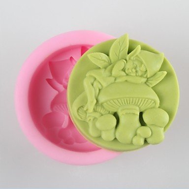 Y&XL&H Mushroom Spirit Shaped Soap Mold Mooncake Mould Fondant Cake Chocolate Silicone Mold, Decoration Tools... N2