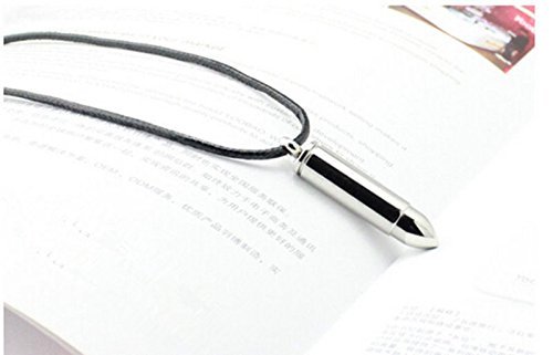 Men Silver Steel Bullet Pendant Necklace Chain Cool Jewelry Gift 2016 N3