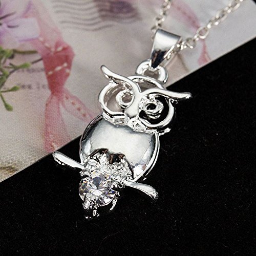New Women Silver Owl Pendant Necklace Chain Jewelry T N2 Free Image Download 6024
