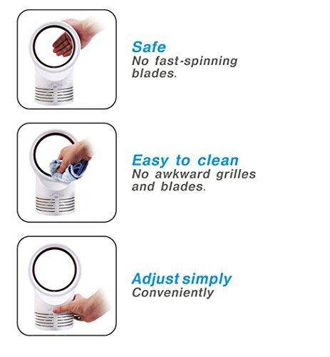 Dragonpad&reg; Table Mini Bladeless Fan N3
