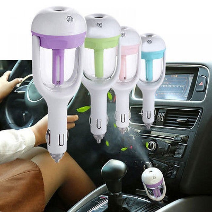 Youzee Car Portable Plug Air Mist Humidifier Essential Oil Aroma diffuser,Blue N2