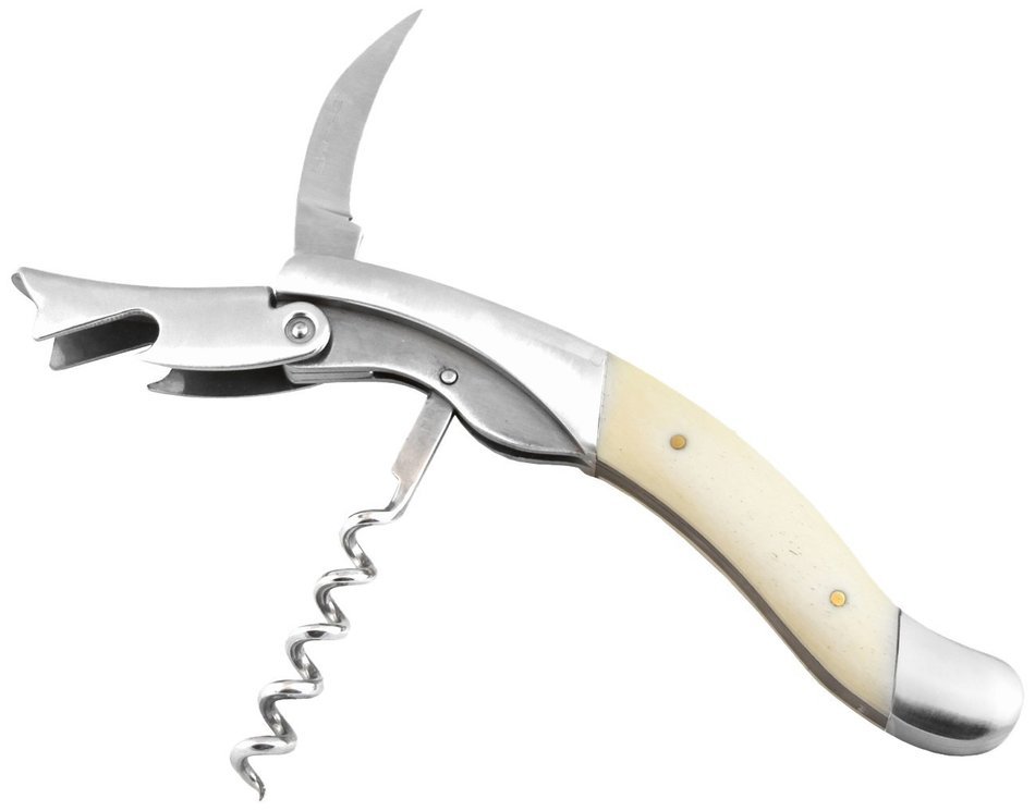 Sarge Knives SK-35B White Bone Steward Wine Tool with 1-3/4-Inch Serrated Foil Cutter