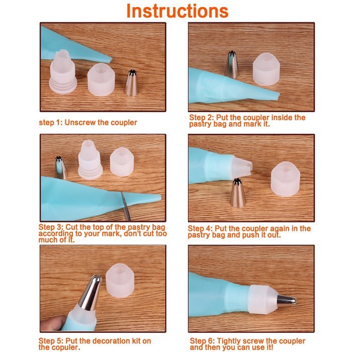 LETMY 41 pcs Cake Decorating Kit Tips Supplies, DIY Icing Tip Set Tools, Profession Stainless Steel Piping/Dispenser... N4