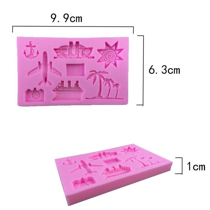 JLHua Mold Airplane Coco Cartoon Fondant Mould Sugarcraft Cake Baking Decoration Tool Silicone