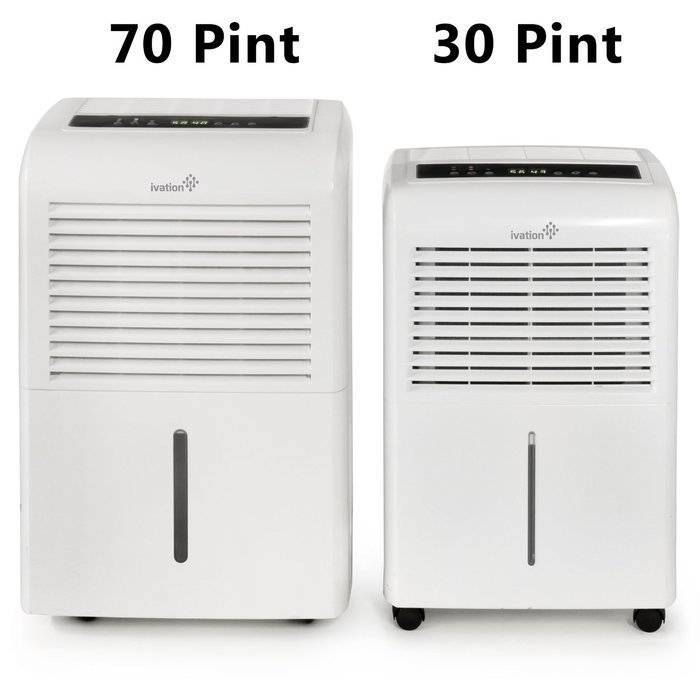 Ivation 30 Pint Energy Star Dehumidifier - Includes Programmable Humidistat, Hose Connector, Auto Shutoff / Restart... N6