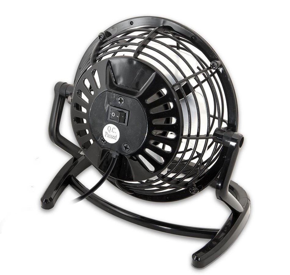 Connectland USB Mini Desktop Fan, Home and Office, Light Weight Plastic Black Oscillatory, Battery CL-ACC65015 N5