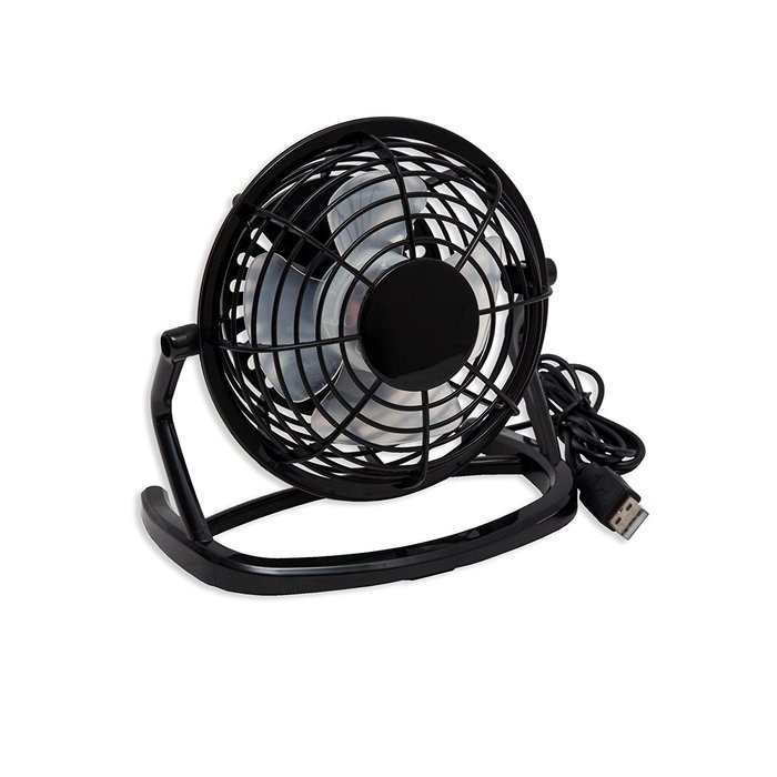 Connectland USB Mini Desktop Fan, Home and Office, Light Weight Plastic Black Oscillatory, Battery CL-ACC65015 N6