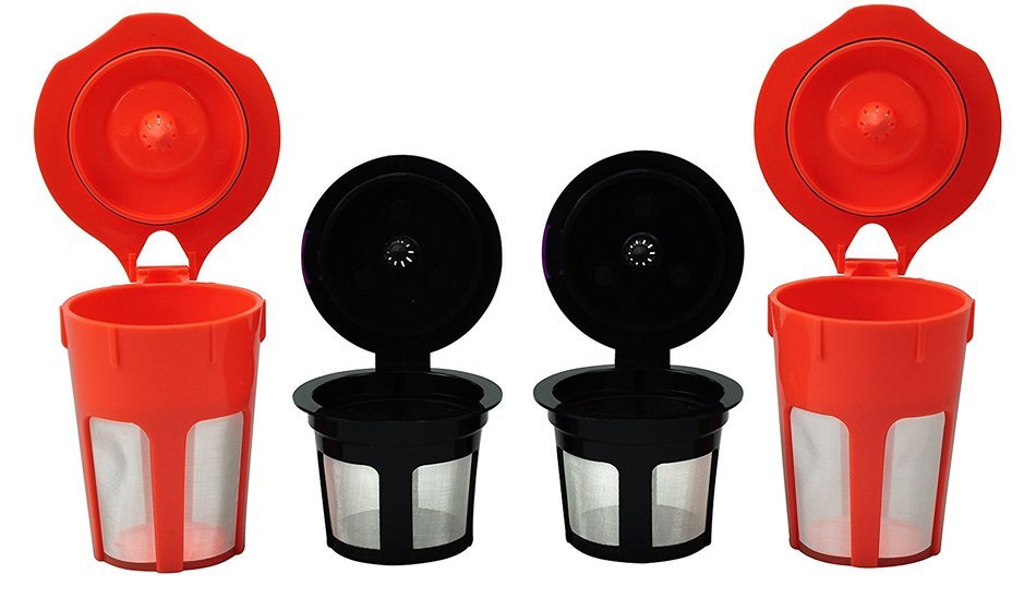 EcoSave Reusable K Carafe And K-Cups Filter Combo Set for Keurig 2.0 - K200, K300, K400, K500 Series