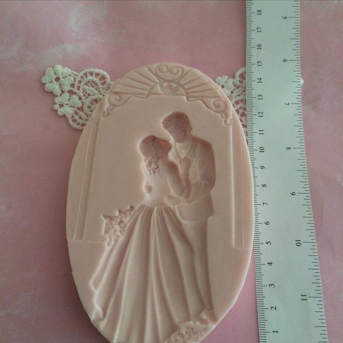 Bride and Groom Picture Silicone Mold By Oh! Sweet Art FDA Approved for Food N2