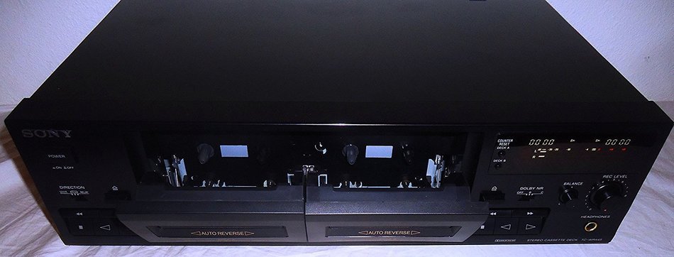 Sony TC-WR445 Dual Cassette Tape Deck - Auto Reverse - DC Servo Controlled Motor High Density Head - Japan 1994