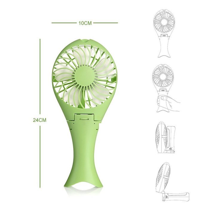 BearsFire&reg; Mermaid Fan Portable Battery Fan USB Mini Foldable Personal Cooling Fans with Umbrella Hanging and... N23