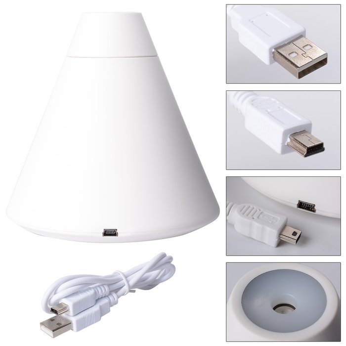XCSOURCE White Volcano Humidifier Desktop USB Air Diffuser Purifier Sprayer LED Night Light HS200 N11