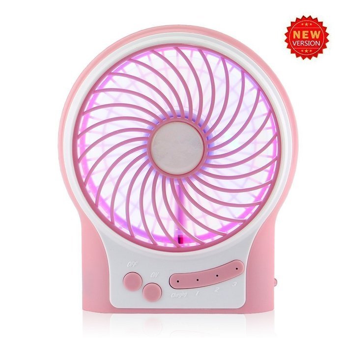 Findway 4-inch Vanes 3 Speeds Electric Portable Mini USB fan Rechargeable Desktop Fan Battery/ USB Powered Laptop... N8