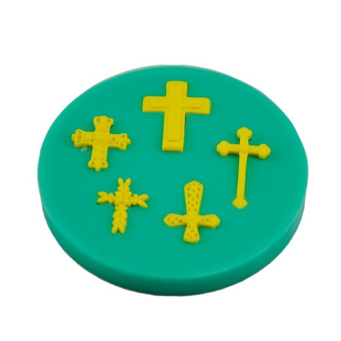 TANGCHU Candy Making Mold Cross Shape Cake Mold 2.87inch Of Diameter Green