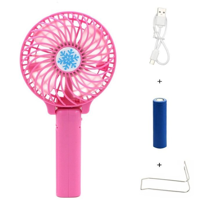 AURIN Electric Handy Fan Mini Portable Fan Foldable Fan with Rechargeable Battery (White) N5