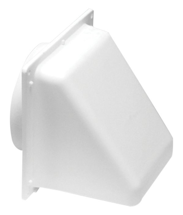 Lambro Industries 1471W Dryer Vent Hood with Removable Screen, 4 In., White - 531032