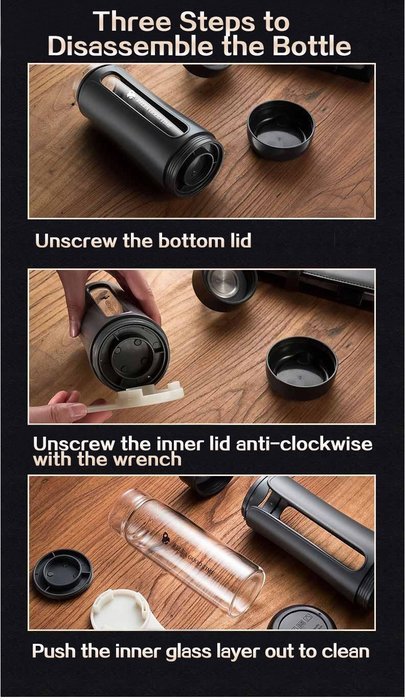 iRSE Tea Infuser Bottle resistant case loose leaf travel hot cold water Tumbler glass teapot stainless steel strainer...