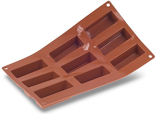 Pavoni Orange Non-Stick 9 Tapered Loaves