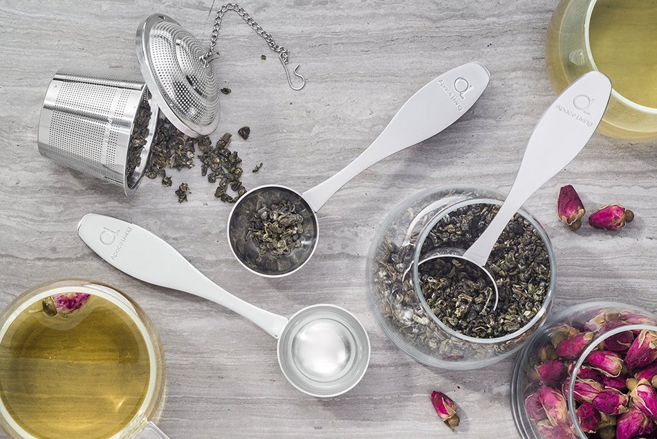 Tea Scoop (Set of 3) - Premium Stainless Steel Measuring Spoons for Loose Leaf Tea, Coffee and More (1.5 tsp) N3