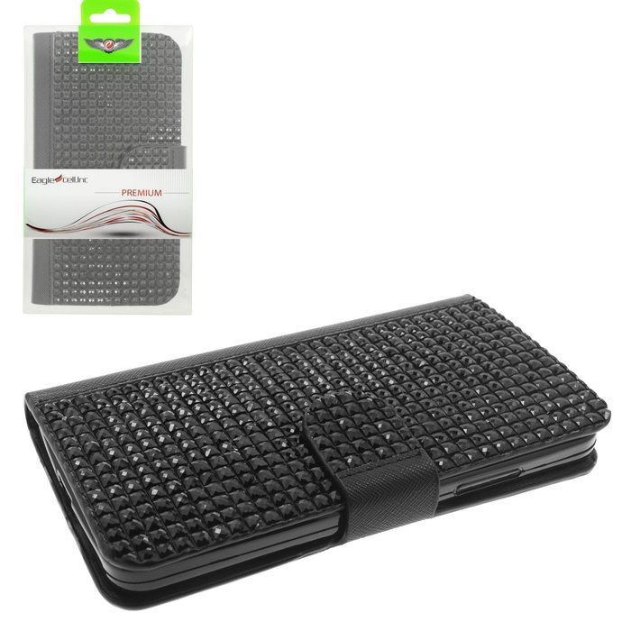 HJ POWER[TM] Nokia Lumina 640 Luxury Diamond FDS77 Leather PU WALLET POUCH Cover + [Free HJ POWER Stylus] EGWPDW3... N11