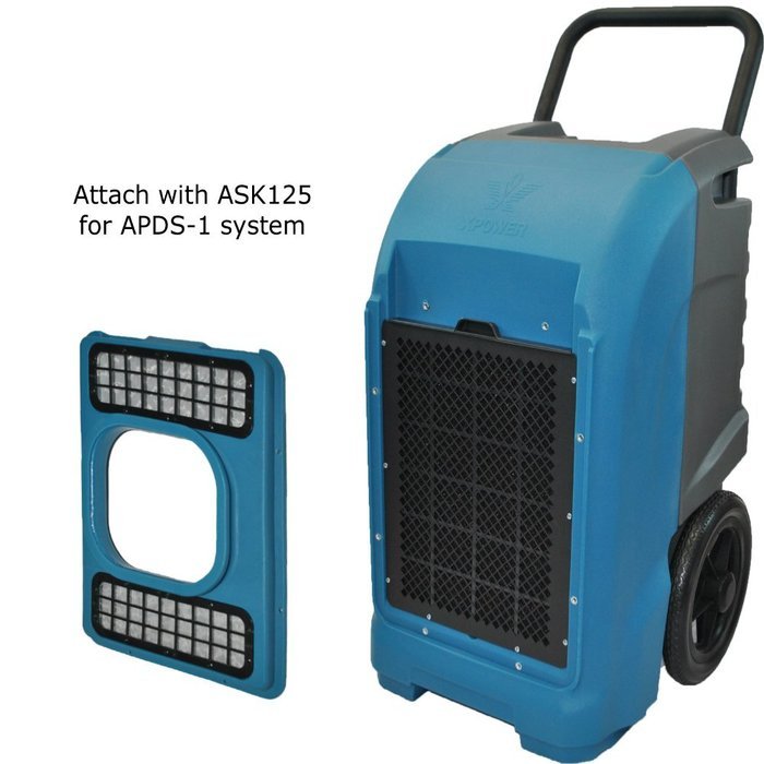 XPOWER XD-125 76 Pint Industrial Commercial Dehumidifier with Automatic Purge Pump and Drainage Hose N6