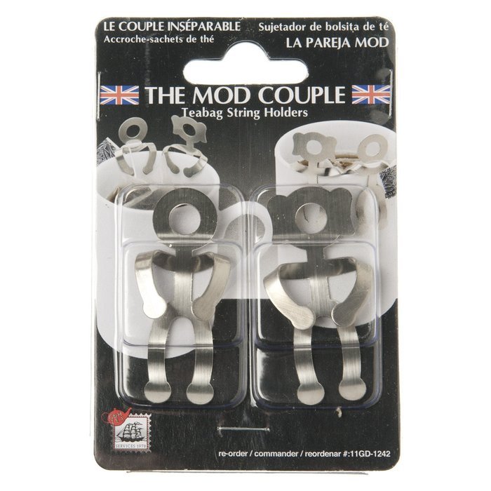 G&H Tea Services The Mod Couple Teabag String Holders, Set of 2 N2